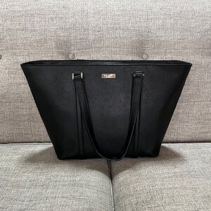 Kate Spade Newbury Lane Dally Saffiano Leather Large Shoulder Black Tote Bag